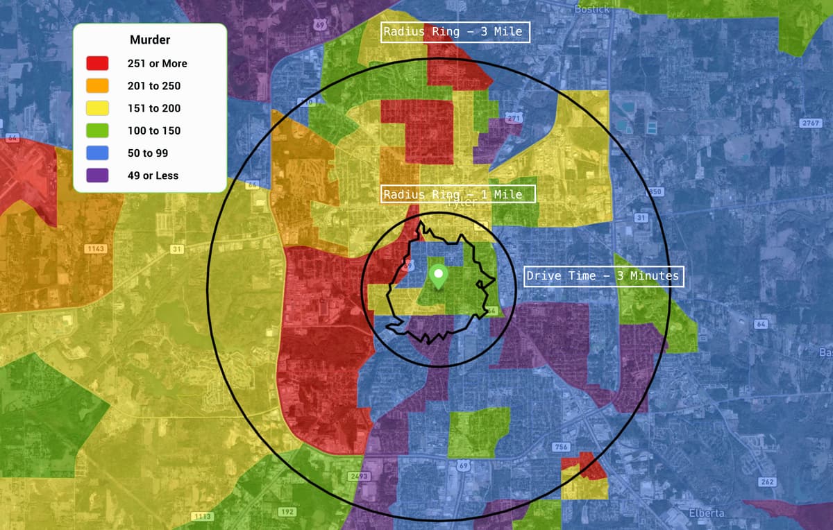 Intelligent crime index visuals
